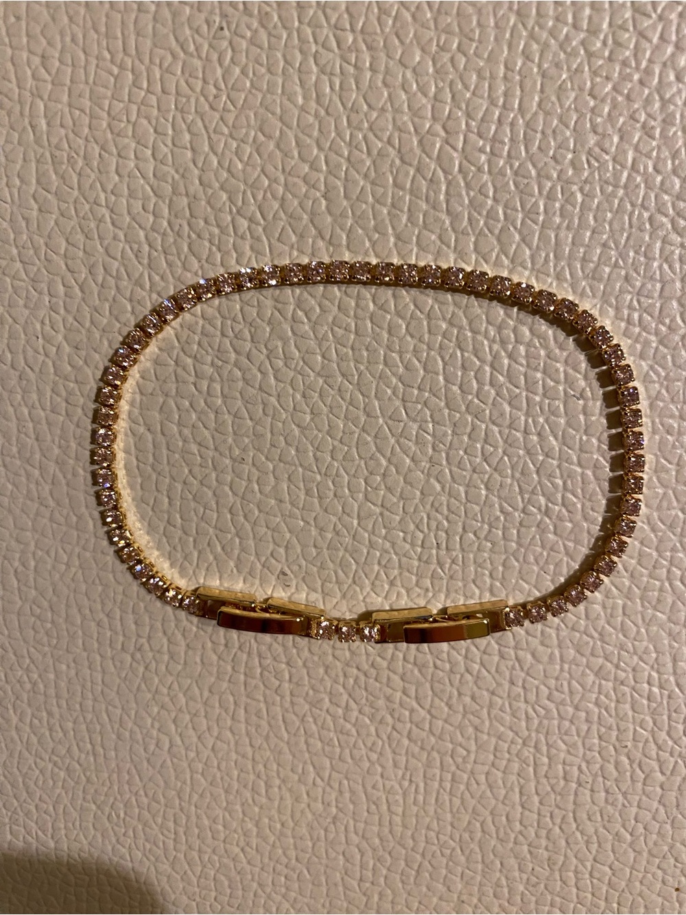 4CT Champagne Lab Created Diamond 14K Gold Plated Bracelet